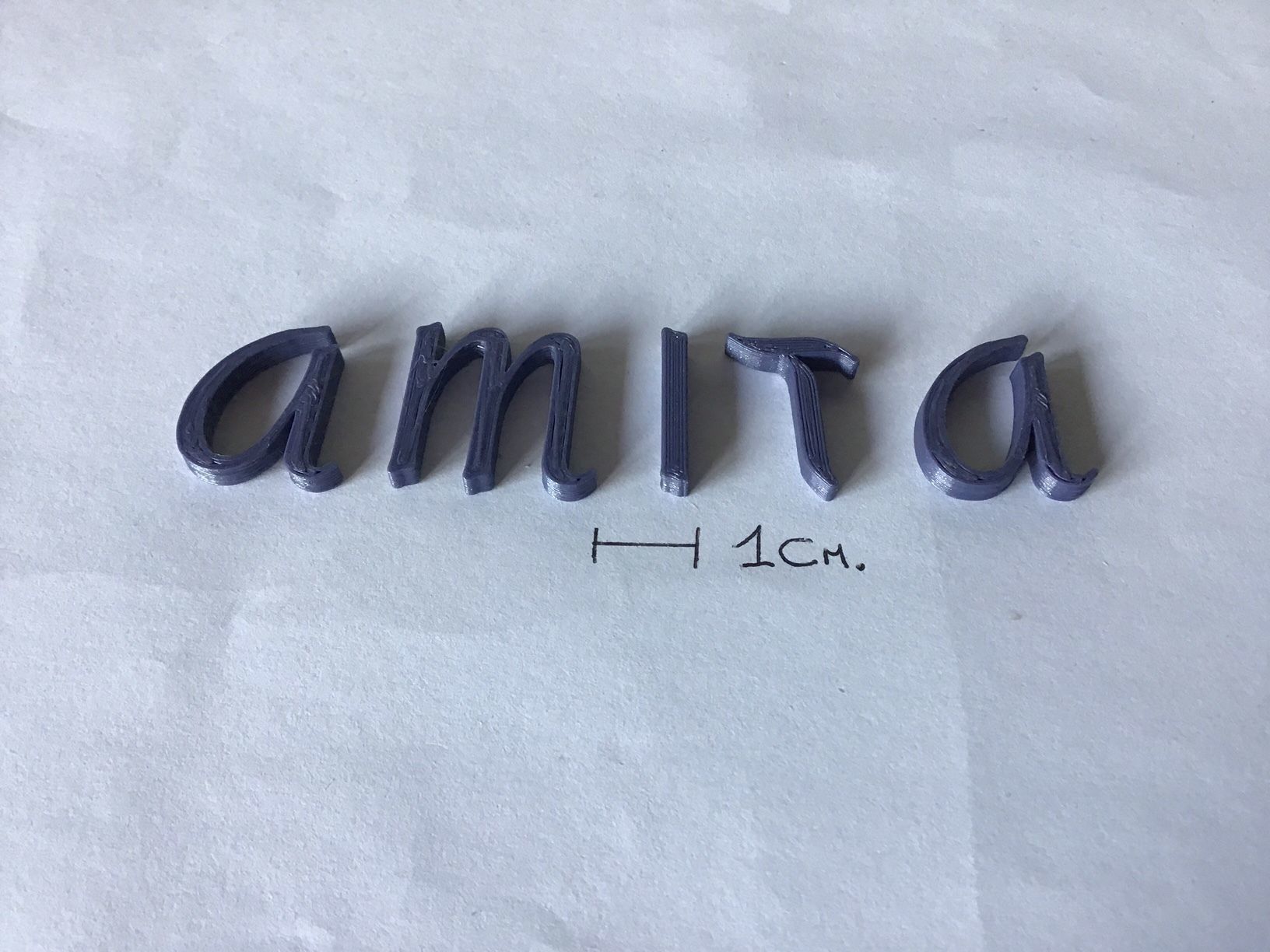AMITA uppercase and lowercase 3D Letters STL FILE 3D print model_3
