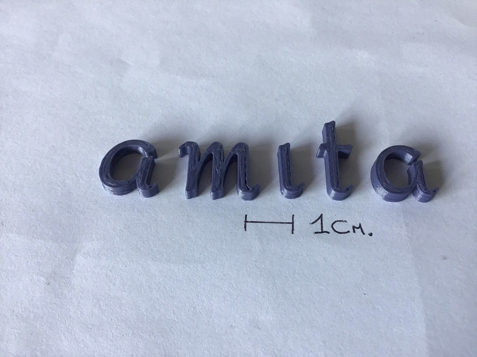 AMITA uppercase and lowercase 3D Letters STL FILE 3D print model_6