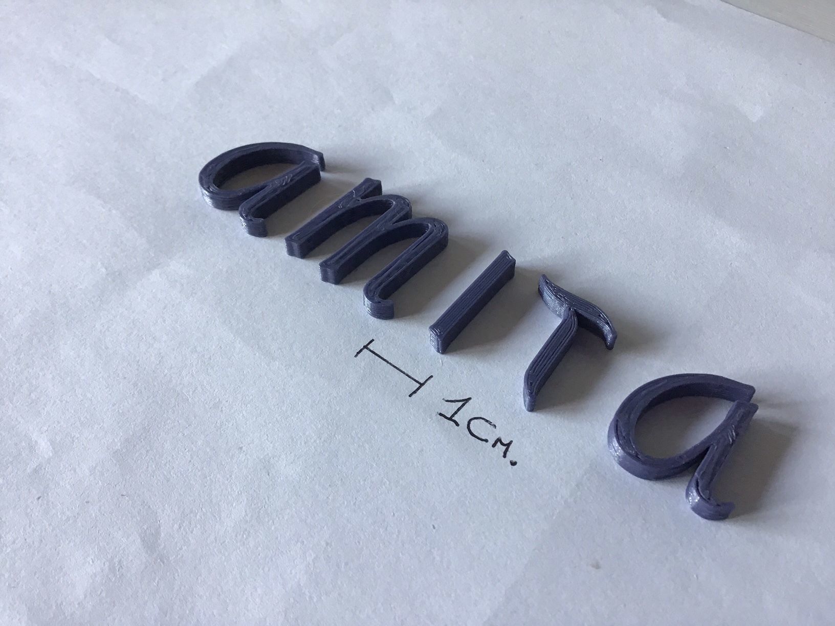 AMITA uppercase and lowercase 3D Letters STL FILE 3D print model_4