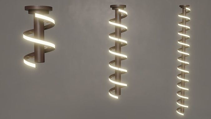 Spiral Lamp- Low Poly Low-poly 3D model