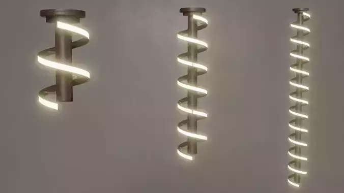 Spiral Lamp- Low Poly Low-poly 3D model