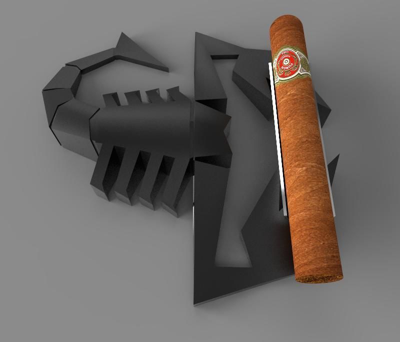 Cigar Holder Low-poly 3D model_5