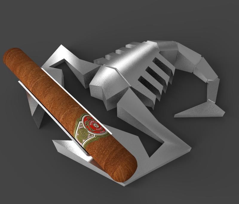 Cigar Holder Low-poly 3D model_6