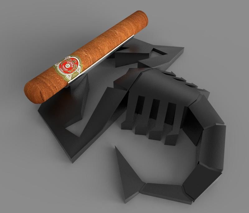 Cigar Holder Low-poly 3D model_4