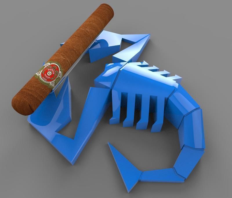 Cigar Holder Low-poly 3D model_12