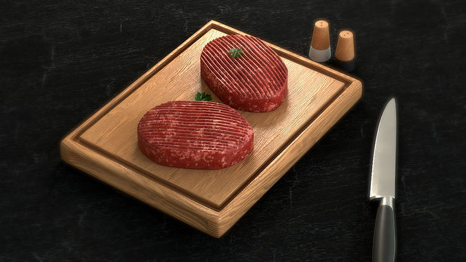 Chopped Steak  Low-poly 3D model