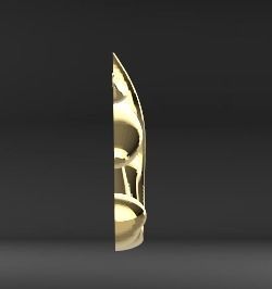 SCROLLING DESIGN PENDANT 3D CAD 3D print model_2