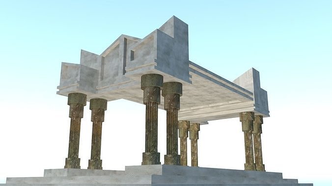 Ancient Temple Two Different Versions 3D model