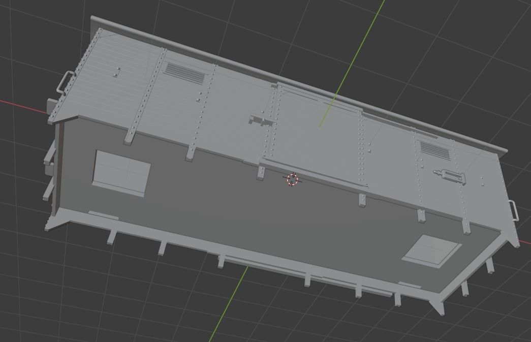 H0 1-87 scale G 02 freight car 3D print model_17