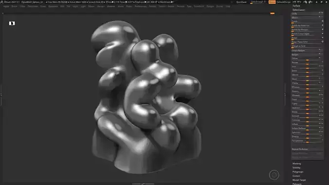 Modern Abstract Decorative sculpture 3d print model 43