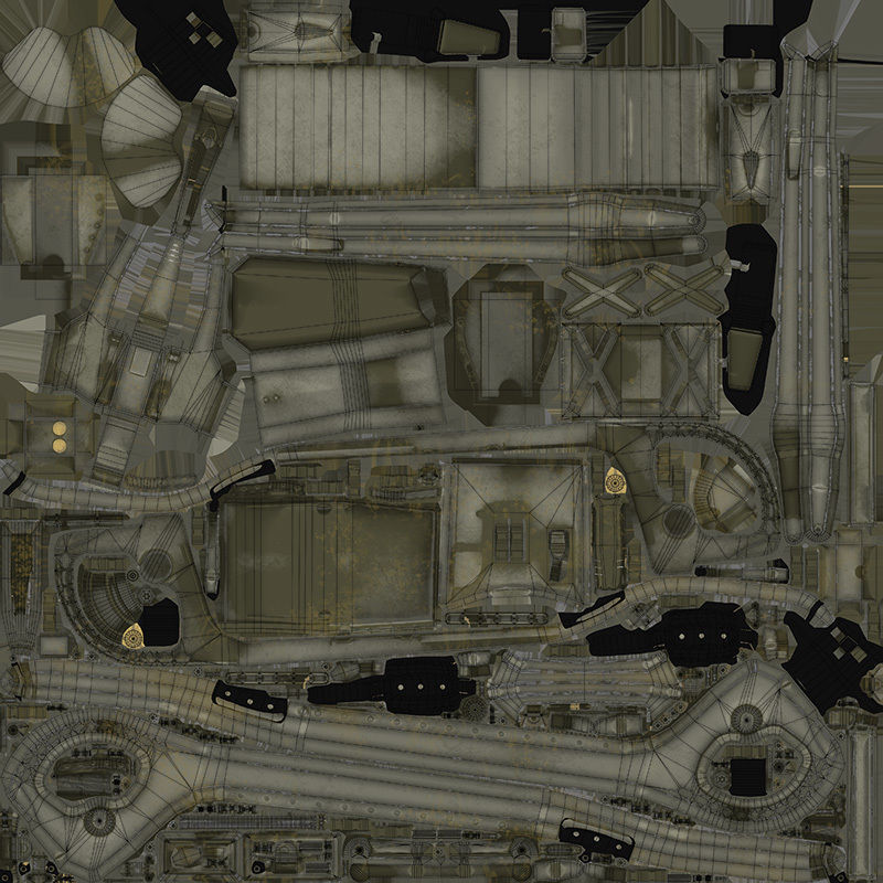 German  MG-08 Machine Gun Low-poly 3D model_21