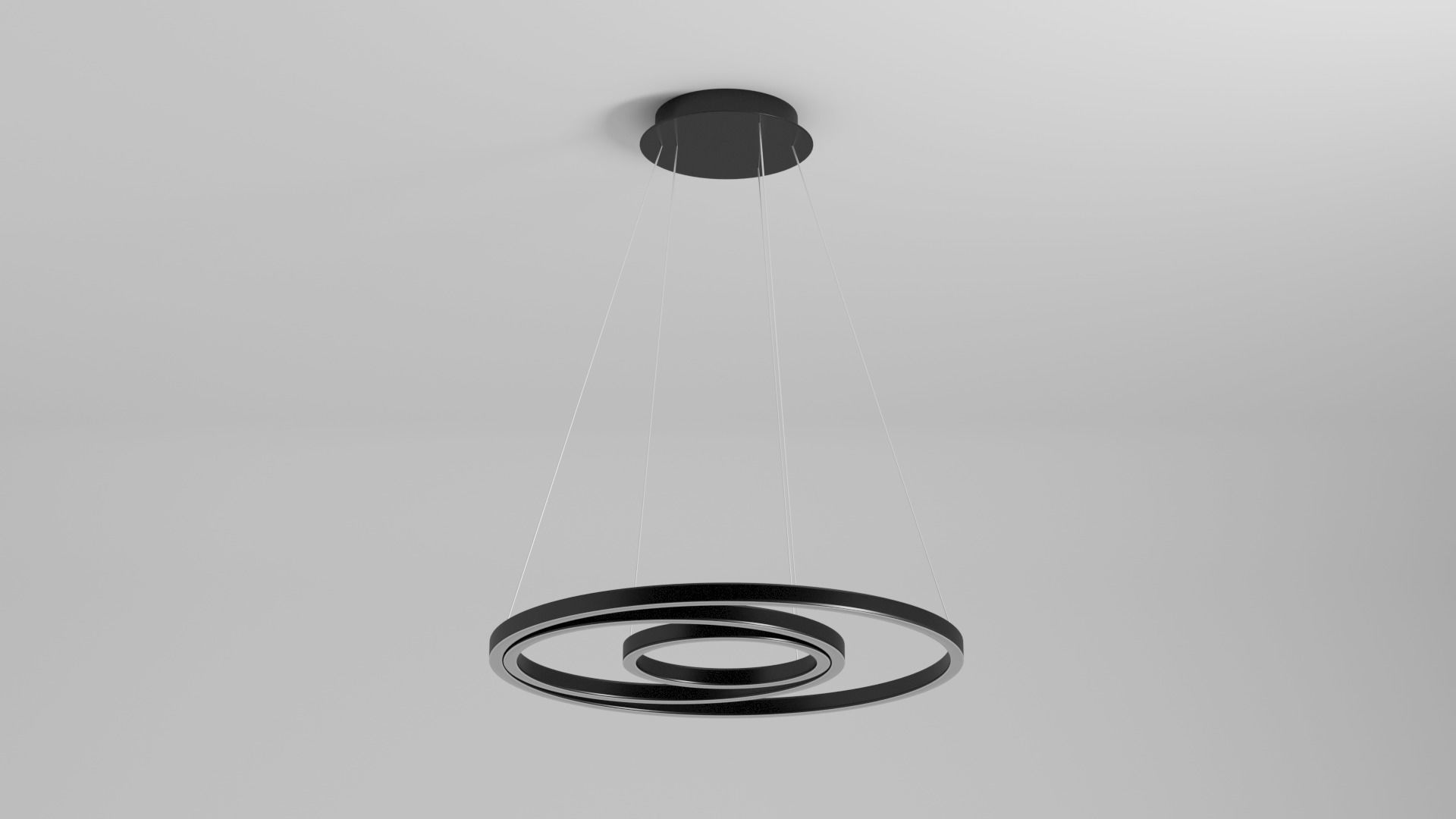 Modern Circular LED Ceiling Light Free 3D model_2