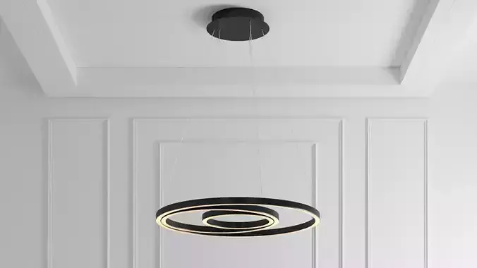 Modern Circular LED Ceiling Light Free 3D model
