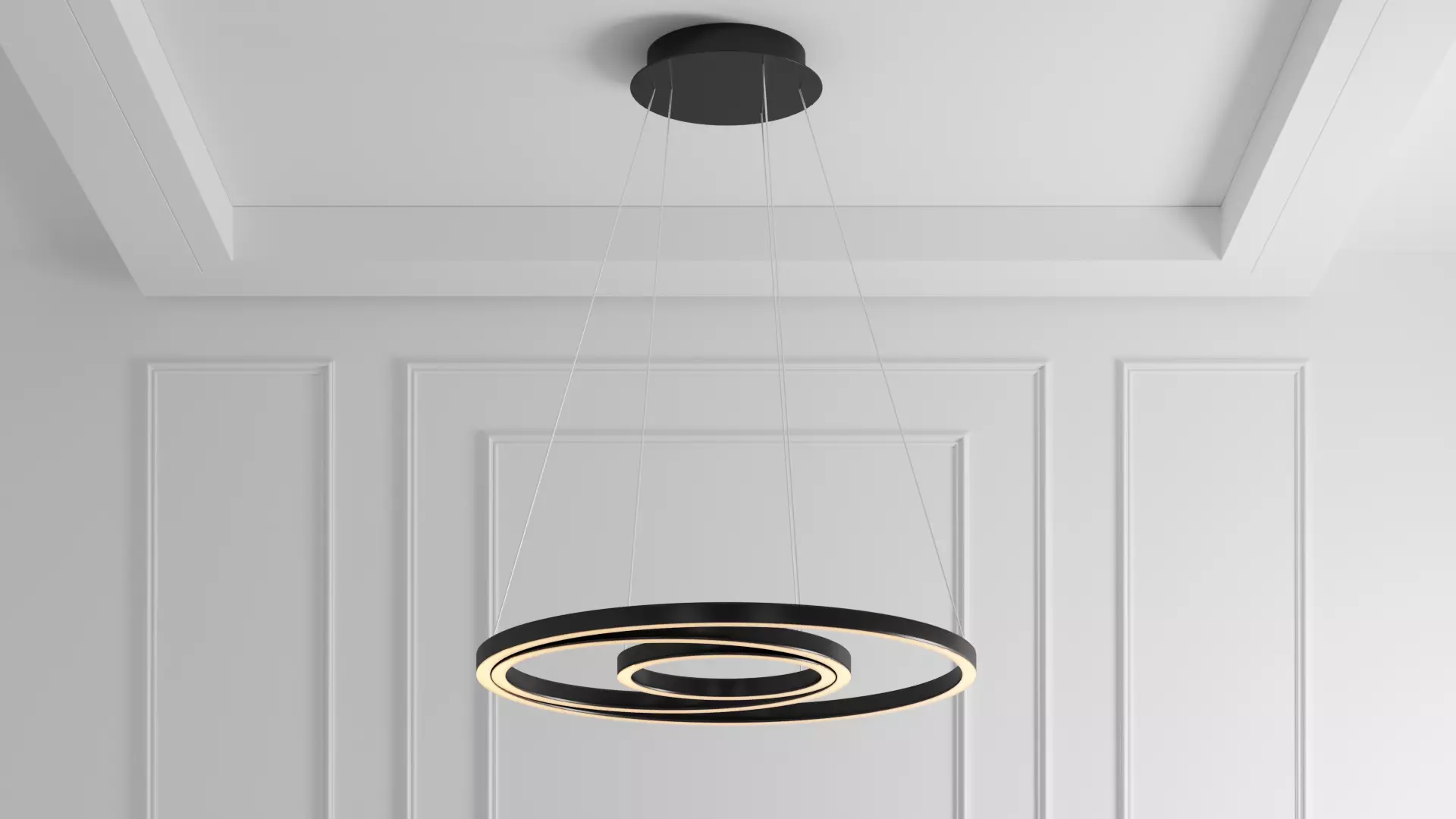 Modern Circular LED Ceiling Light Free 3D model_0