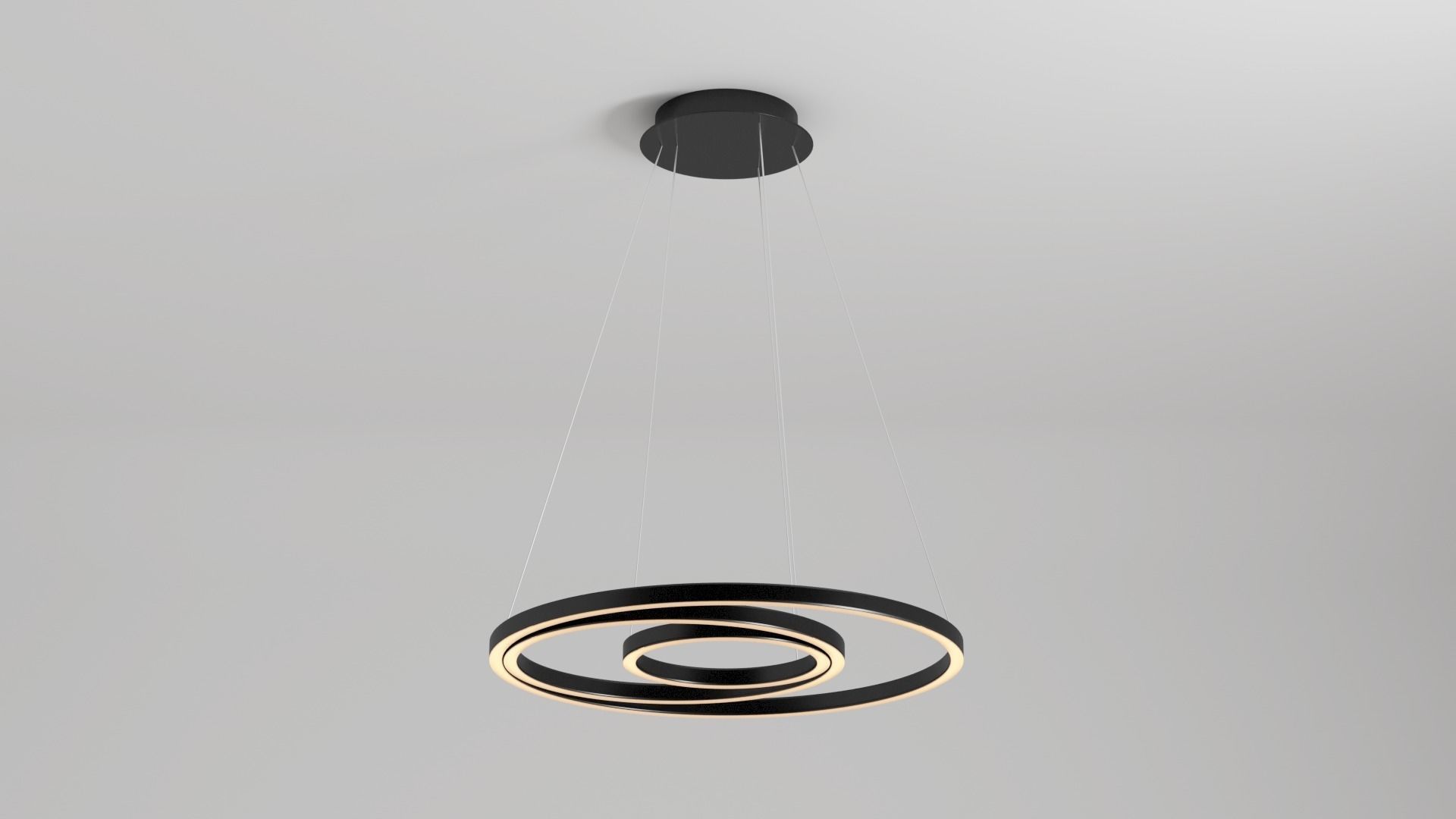 Modern Circular LED Ceiling Light Free 3D model_1