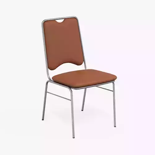 Contract Dining Chair brown leather