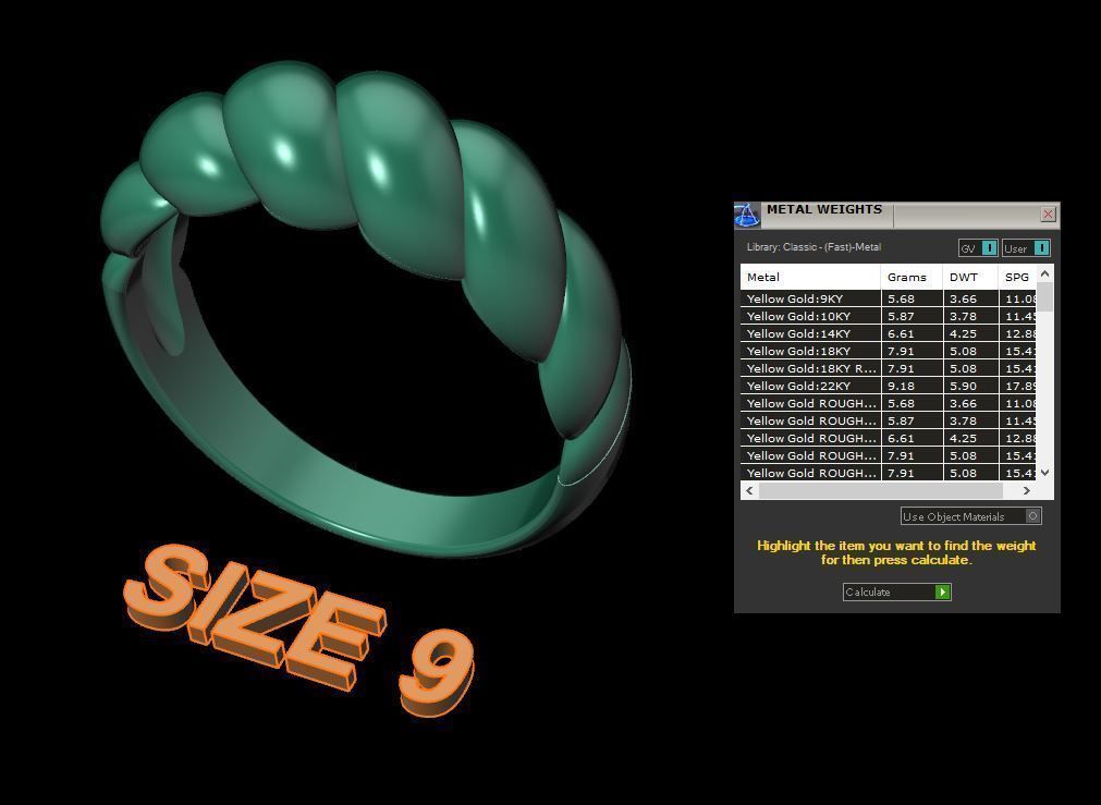 Croissant Ring Band Mix Size 3D print model_18