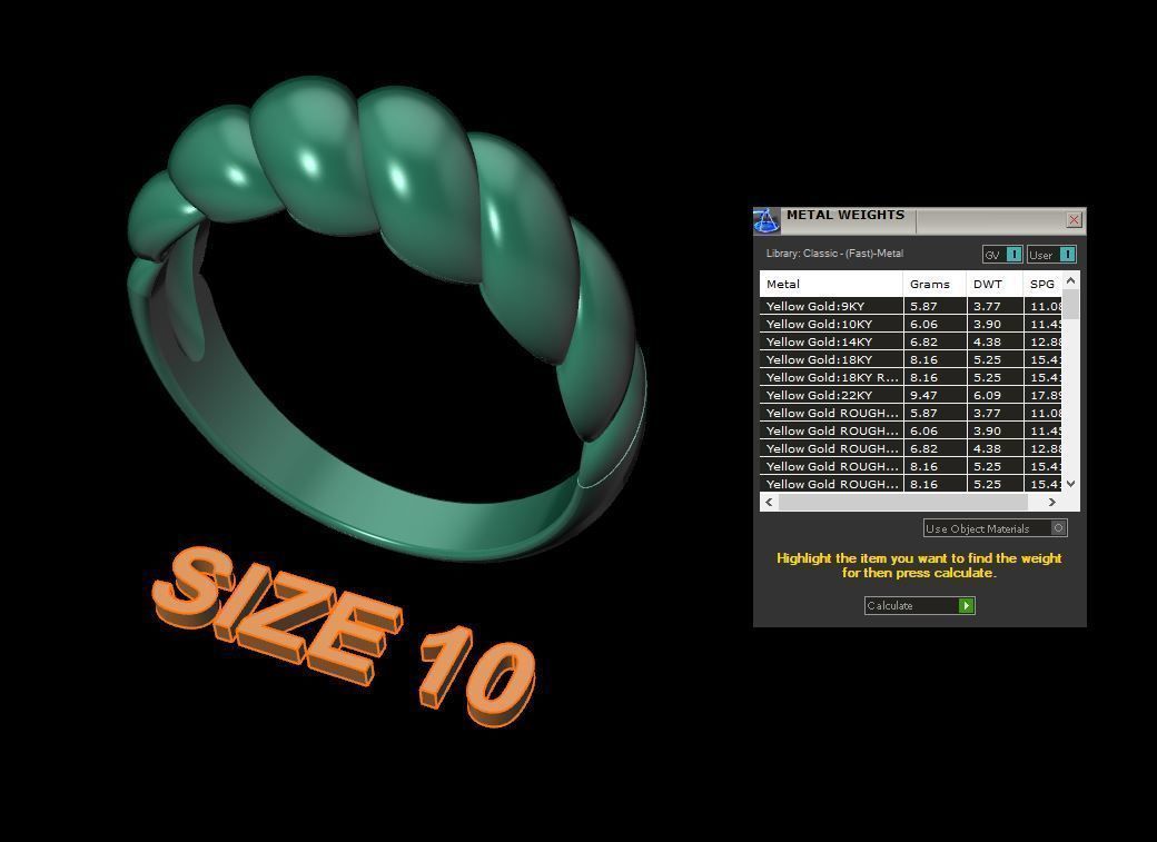 Croissant Ring Band Mix Size 3D print model_19