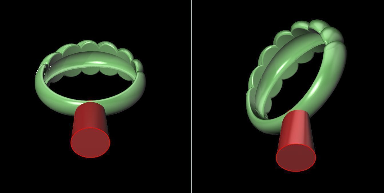 Croissant Ring Band Mix Size 3D print model_21