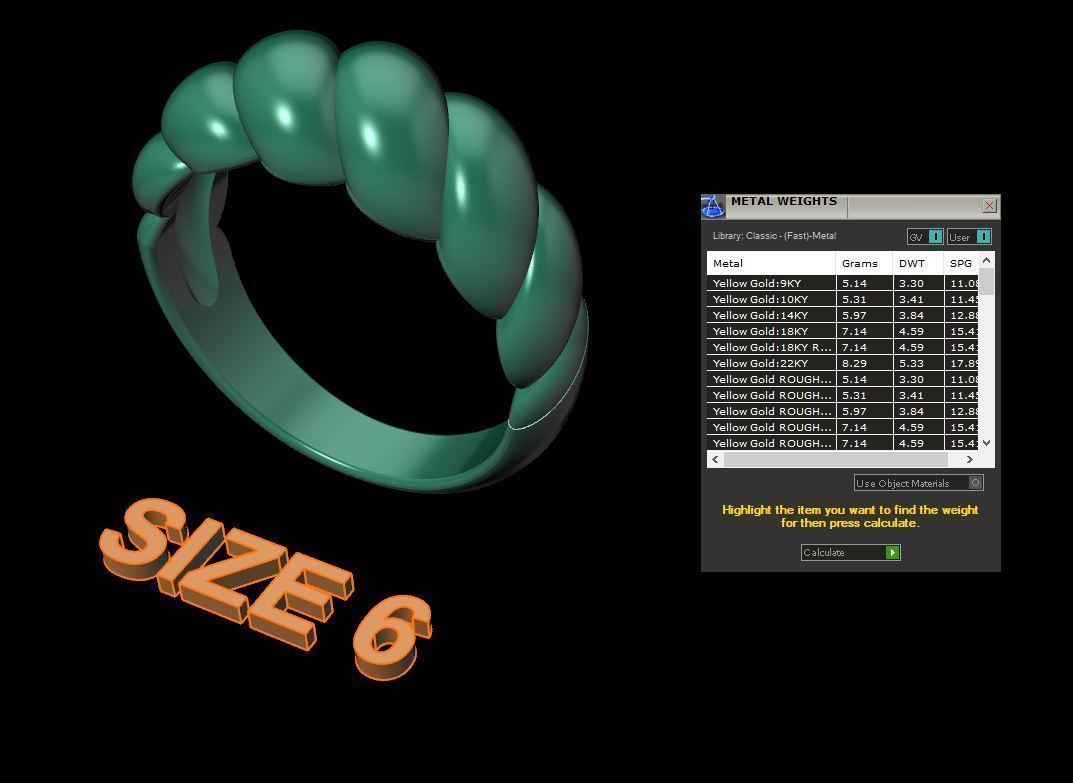 Croissant Ring Band Mix Size 3D print model_15