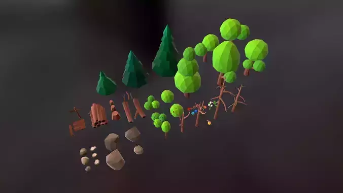 Lowpoly Forest Pack