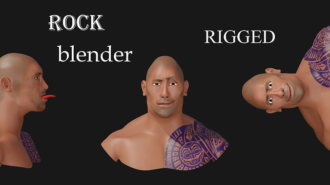 rock-Dwayne Douglas Johnson 3D model