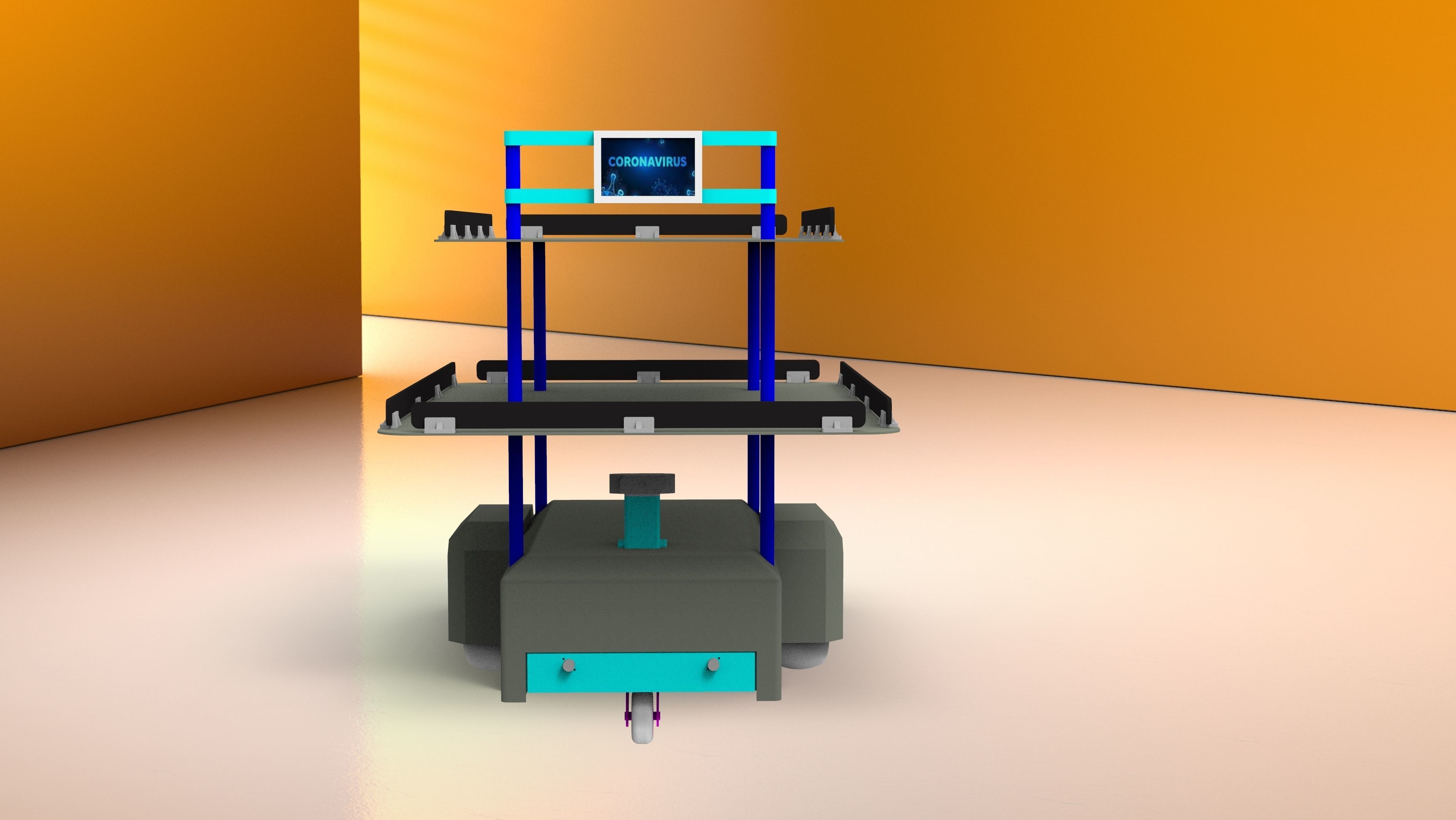 Tech Covid Robot 3D model_10