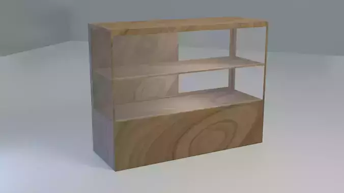 Showcase model wooden display case Free 3D model