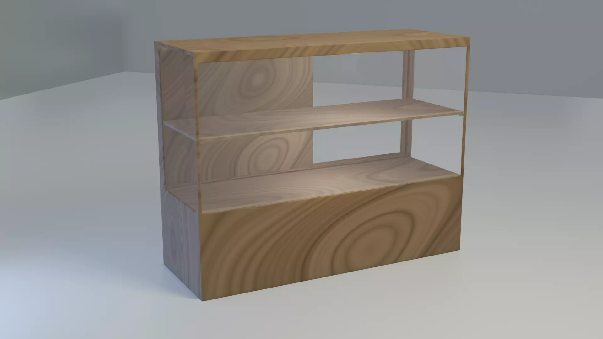 Showcase model wooden display case Free 3D model_0