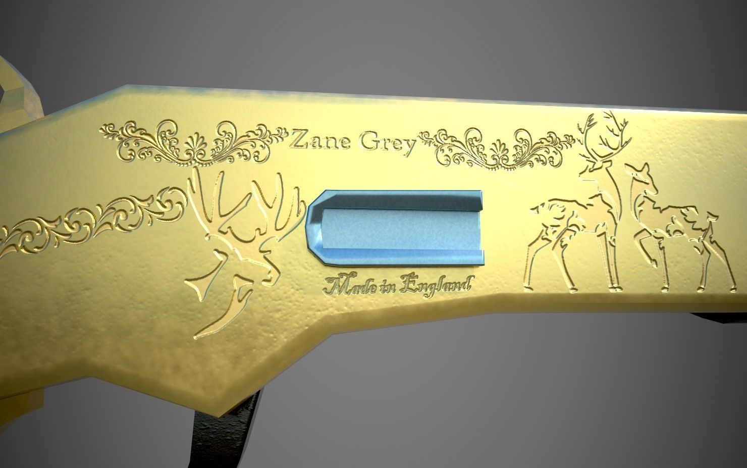 Winchester Rifle Low-poly 3D model_14