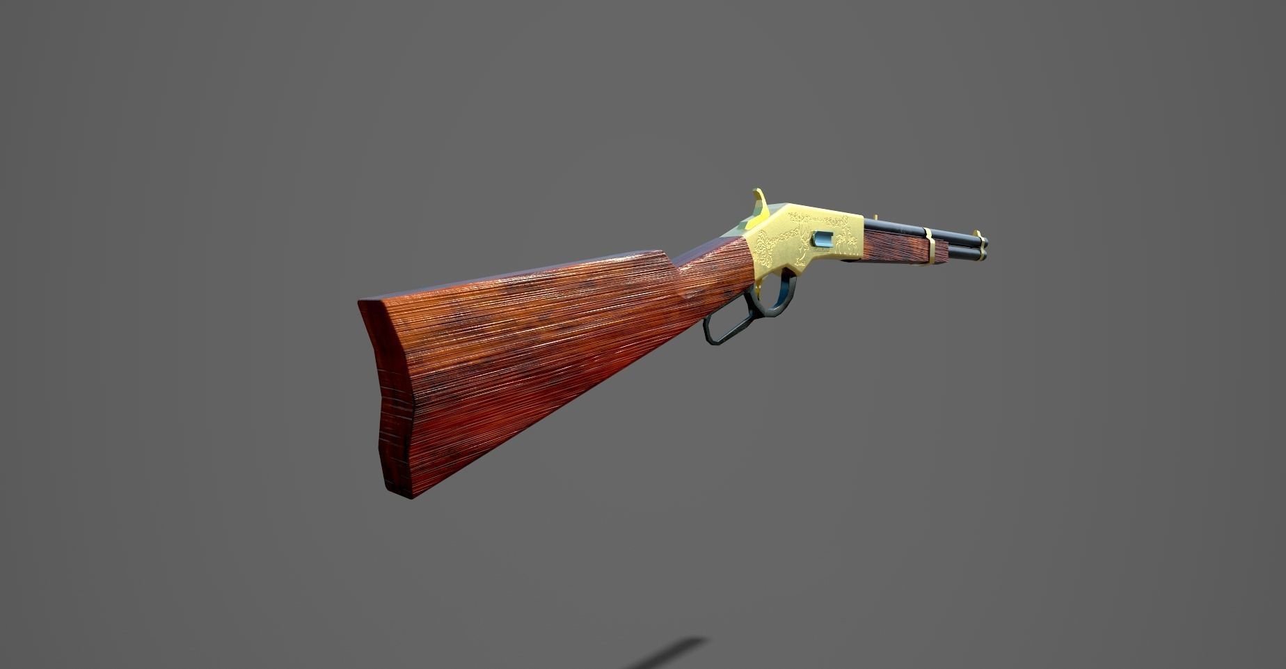 Winchester Rifle Low-poly 3D model_18