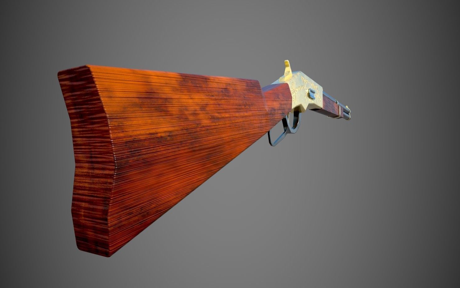 Winchester Rifle Low-poly 3D model_5