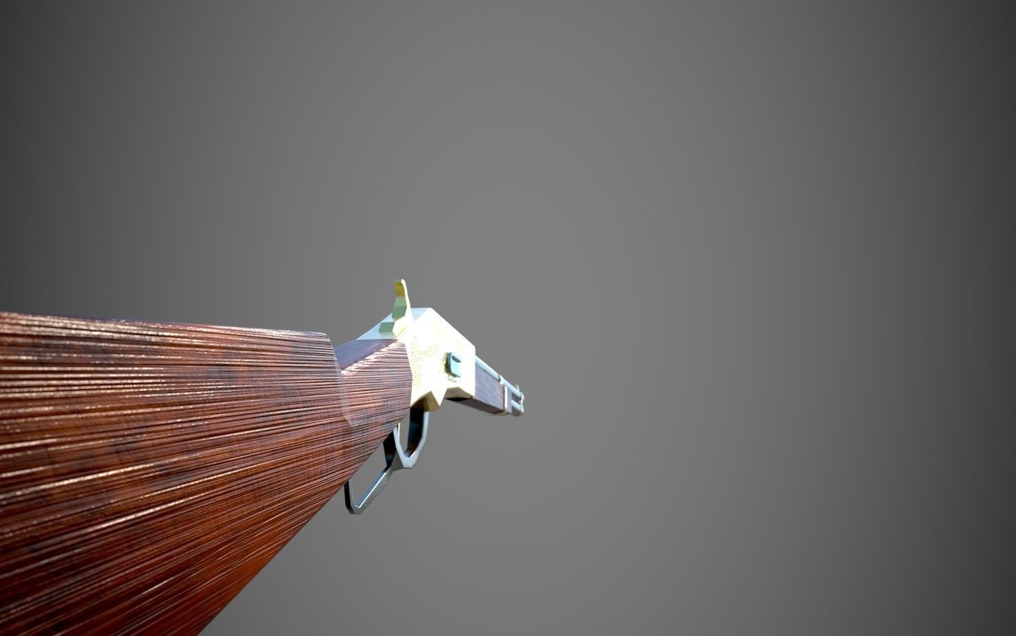Winchester Rifle Low-poly 3D model_15