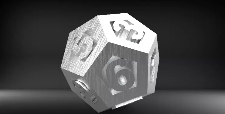 icosahedron dice 3D print model printing 3D print model_0
