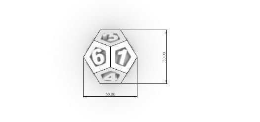 icosahedron dice 3D print model printing 3D print model_1