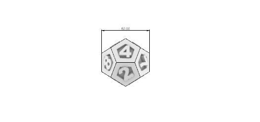 icosahedron dice 3D print model printing 3D print model_2