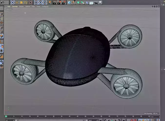 Futuristic Jet car 3D model