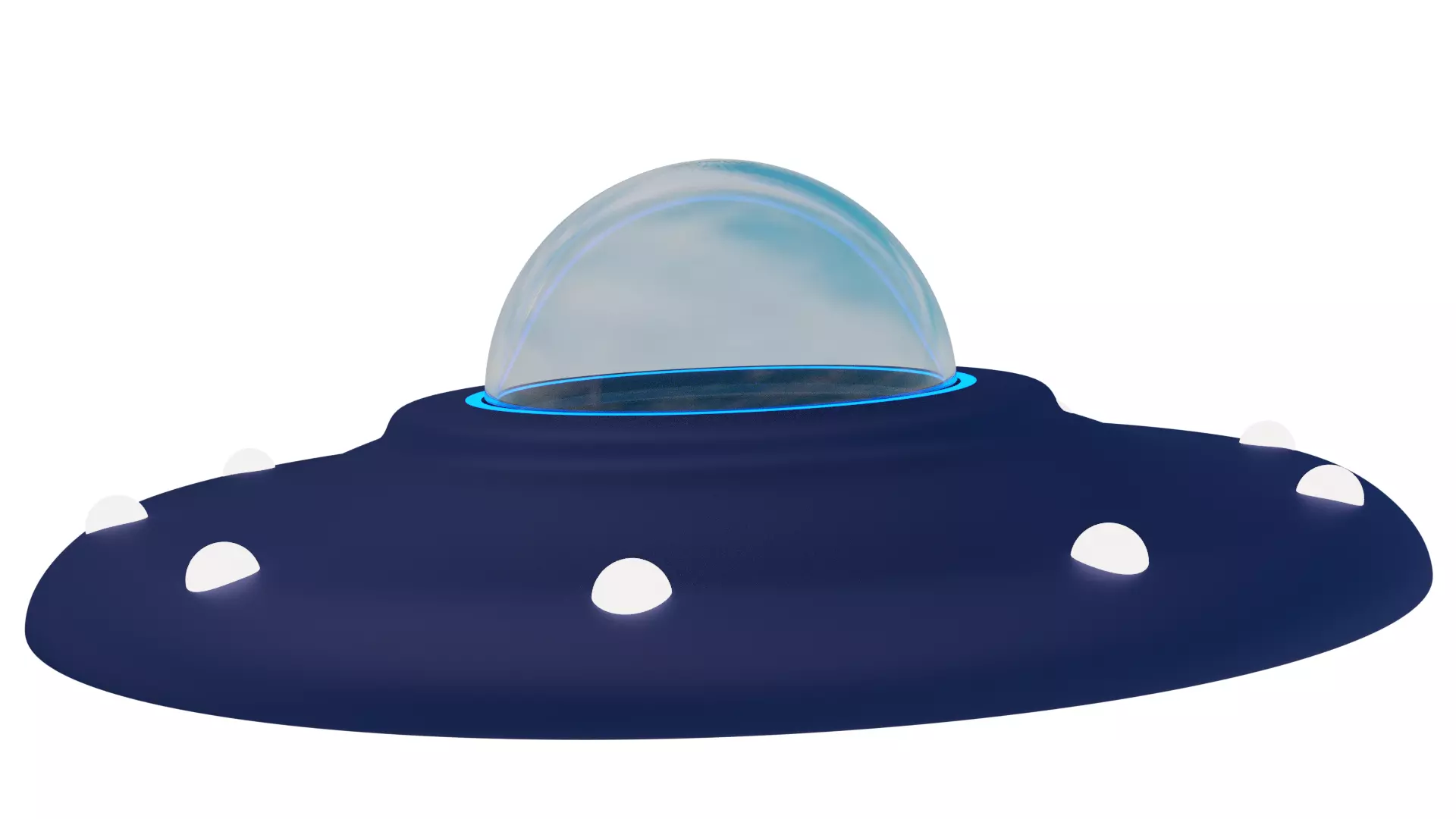 UFO spaceship 3D model_0