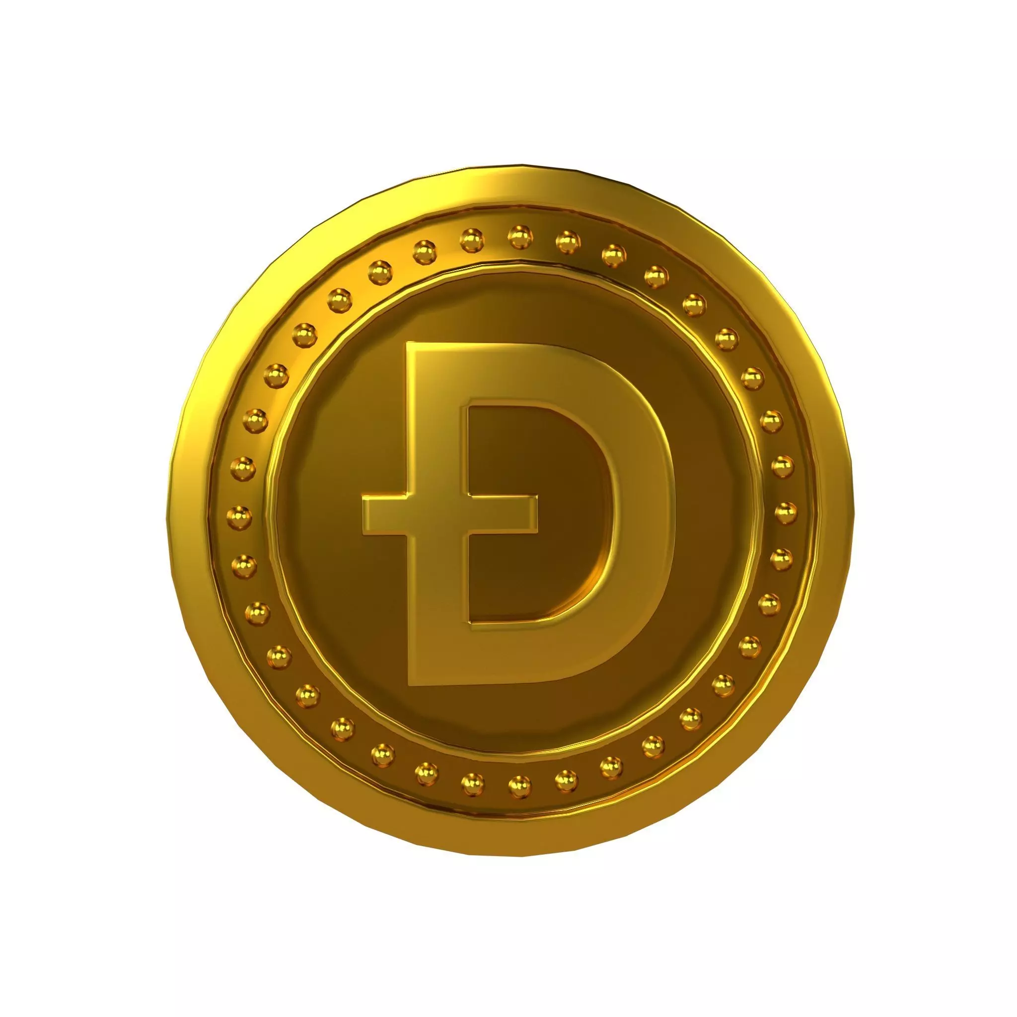 Doge Coin v7 001 Low-poly 3D model_0
