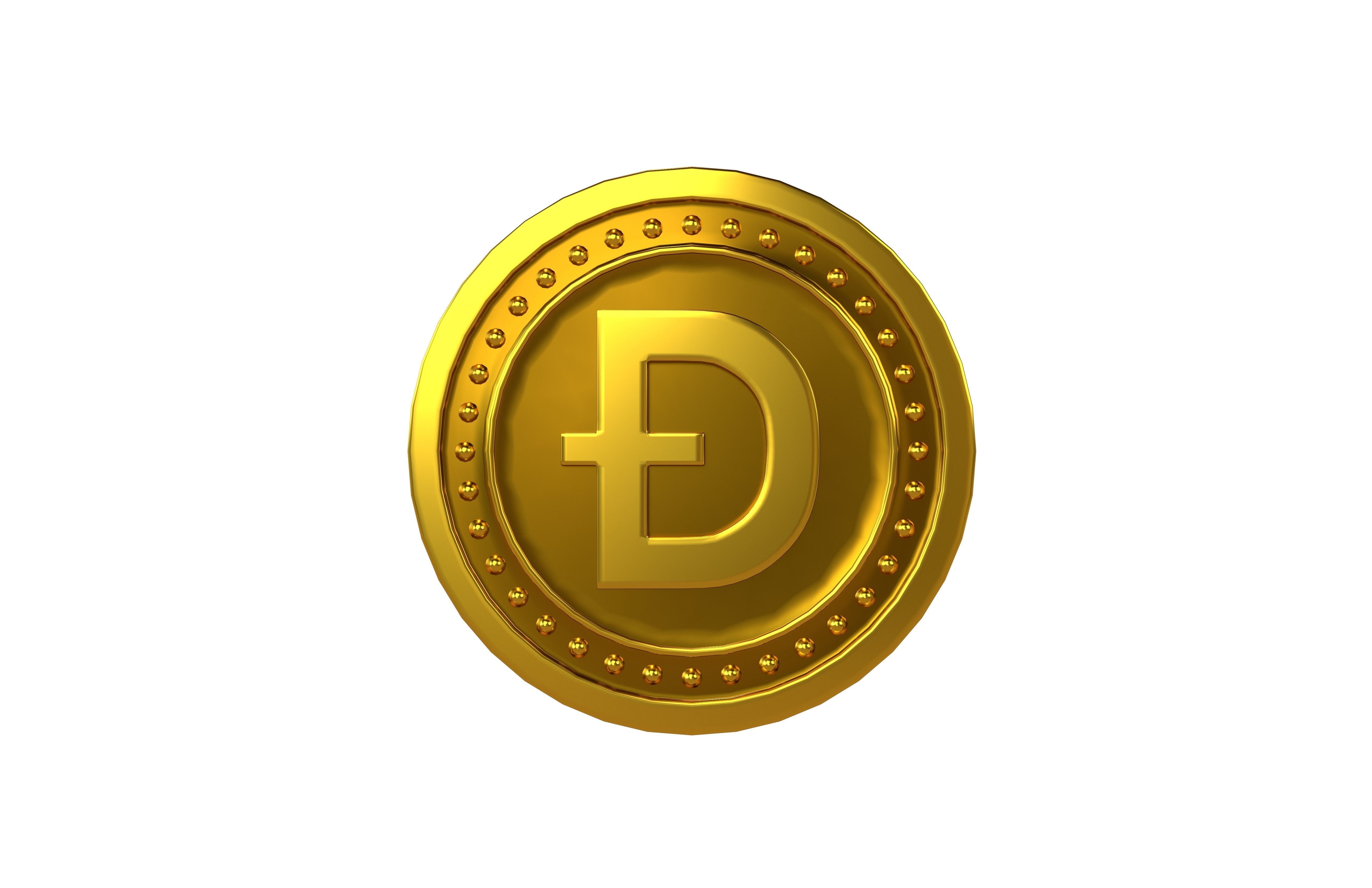 Doge Coin v7 001 Low-poly 3D model_1
