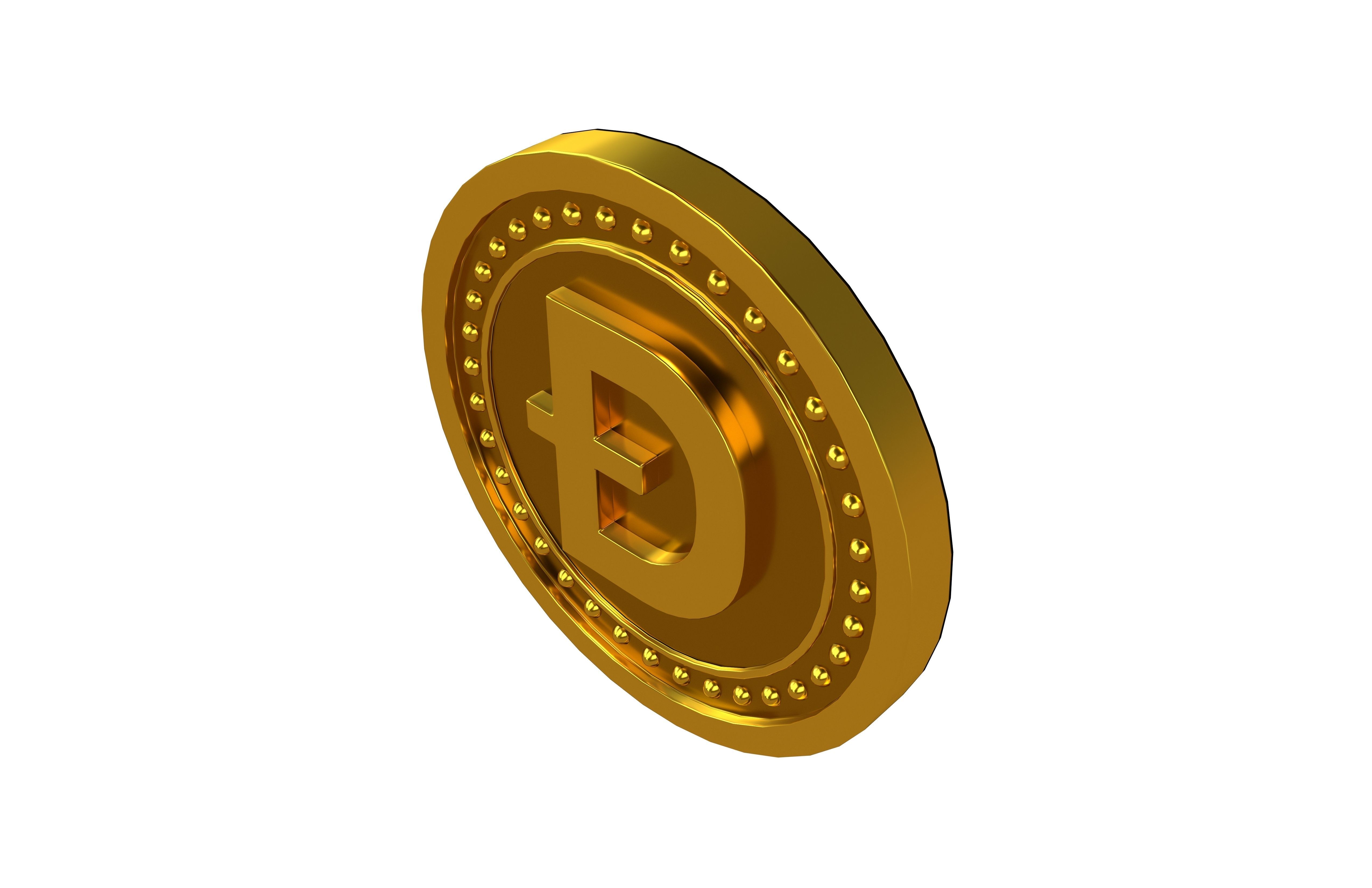 Doge Coin v7 001 Low-poly 3D model_2
