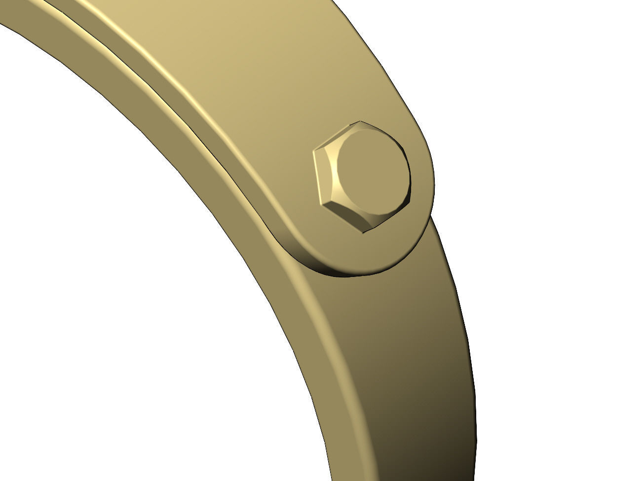 Bolted engravable round tag ring US size 5to13 3D print model_7