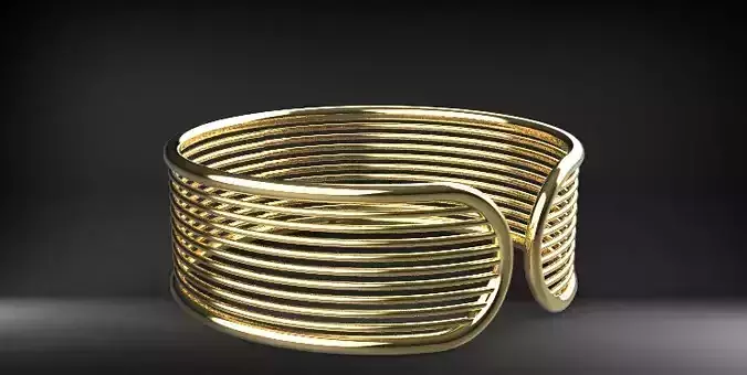 WIRE BANGLE BRACLET 3D DESIGN