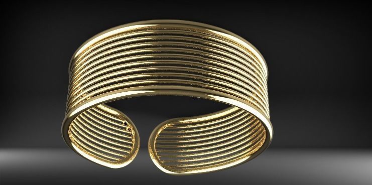 WIRE BANGLE BRACLET 3D DESIGN 3D print model_1