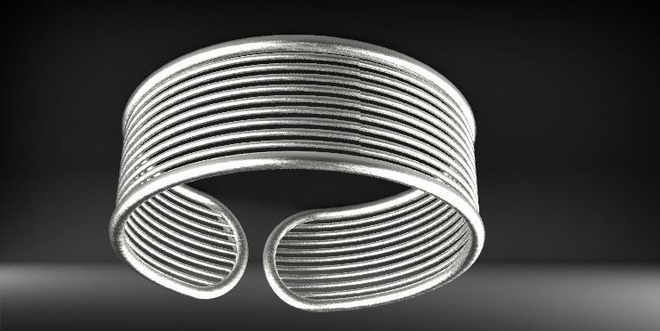 WIRE BANGLE BRACLET 3D DESIGN 3D print model_2