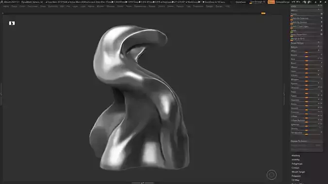 Modern Abstract Decorative sculpture 3d print model 44