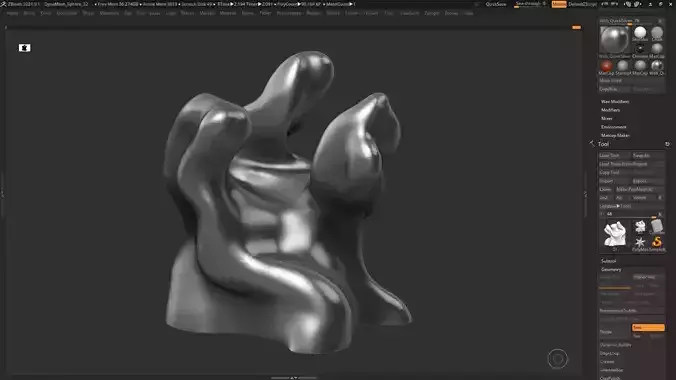 Modern Abstract Decorative sculpture 3d print model 45