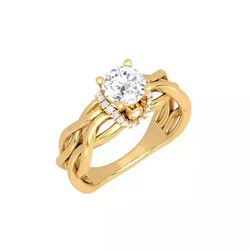 Designer Engagement Ring For Women STL 3D Print Model Render