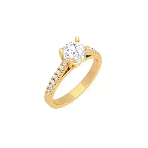 6MM Classic Diamond Wedding Ring 3D Model STL Render Detail