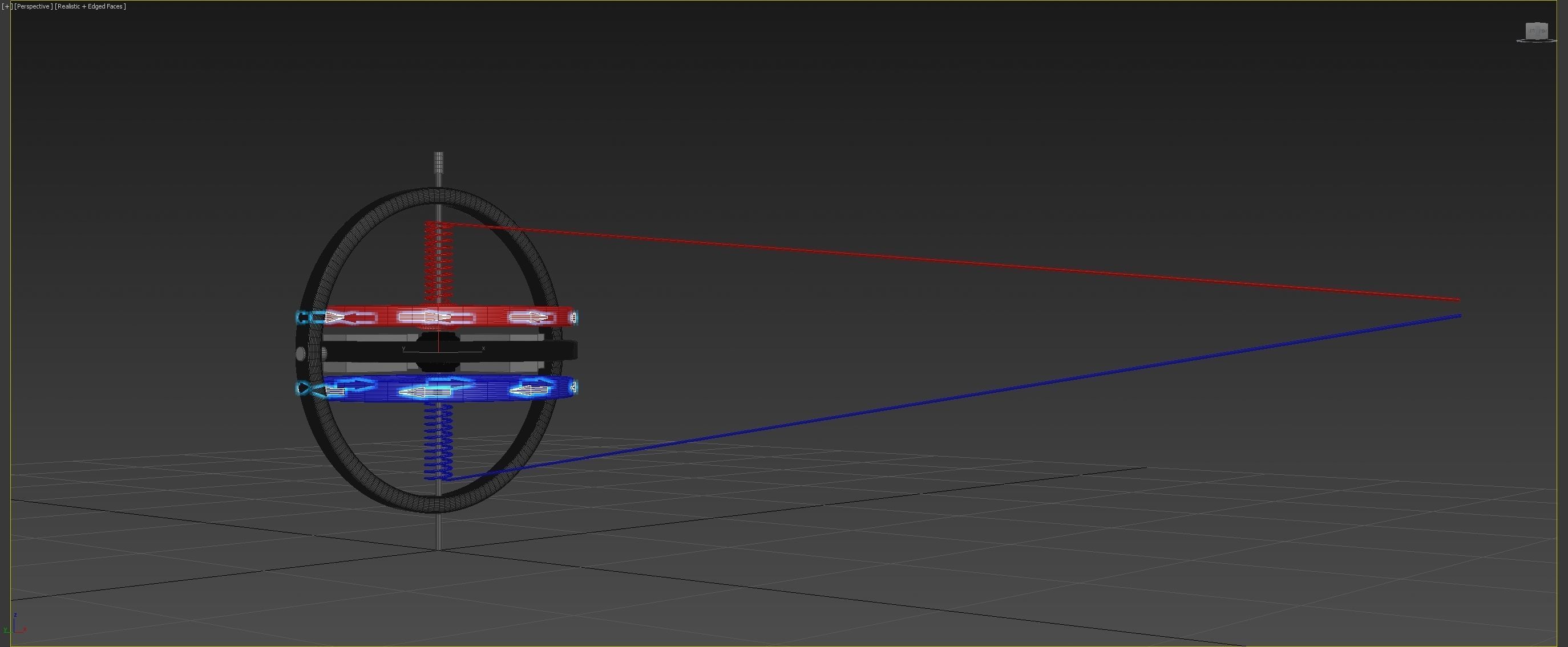 2D Inverted Precision Gyroscope Concept 3D model_5